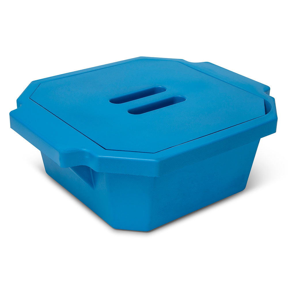 Globe Scientific Ice Bucket with Cover, 2.5 Liter, Blue Ice Bucket; ice tray; polyurethane; foam ice bucket; 2.5L